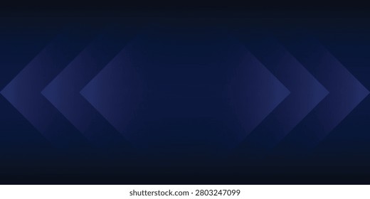 Dark blue glowing arrow light background. Future digital growth technology
