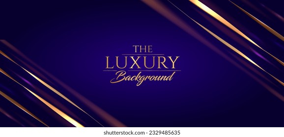 Dark Blue Golden Royal Awards Graphics Background. Lines Growing Elegant Shine Spark. Luxury Premium Corporate Abstract Design Template. Classic Shape Post. Center LED Screen Visual. Lights Fireworks 