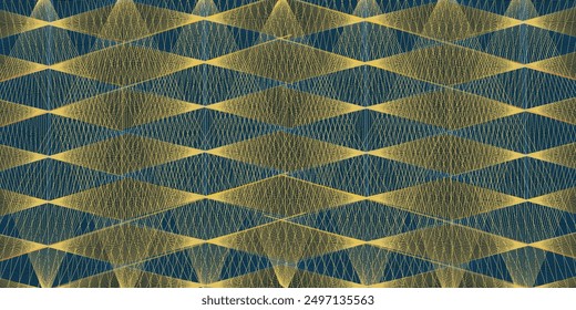 Dark Blue Golden Royal Awards Graphics Background. Lines Growing Elegant Shine Spark. Luxury Premium Corporate Abstract Design Template. Classic Shape Post. Center LED Screen Visual. Lights Fireworks