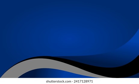 Abstrakte dunkelblaue Gradation-Vektorgrafik-Design. Abstrakter Hintergrund für die blaue Gradation und die Linie. Vorlage für Präsentation, Banner, Web-Design-Vektorgrafik.