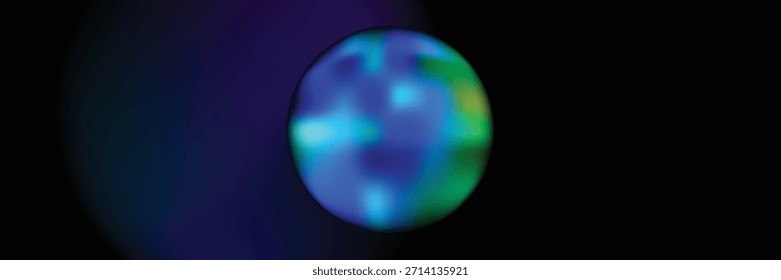 Dark Blue Gradient Abstract Background. Blurred Gradient with grain noise texture effect, elegant and futuristic good for wallpaper, copy space
