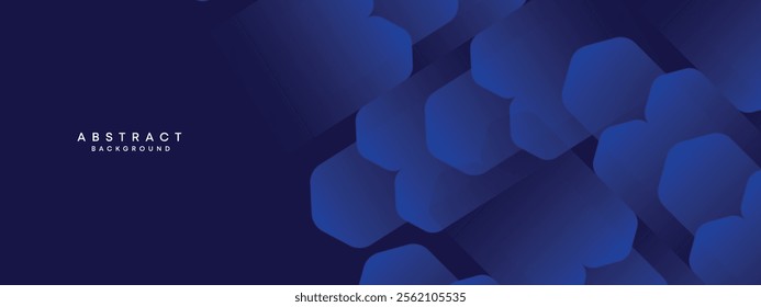 Dark Blue Gradient Abstract Geometric Flowing Lines Background. Abstract Navy Blue Geometric Featuring Line Backdrop with Gradient Shapes for Corporate Presentations, Digital Artwork, Website Design