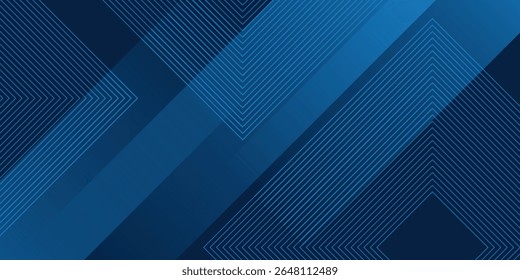 Dark blue gradient background with abstract graphic elements for presentation background and web header design. Suit for business, corporate, institution, 
