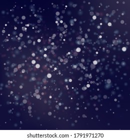 Dark blue gradient background with bokeh and star light, abstract white , blue , pink glitter light, de focused ,vector