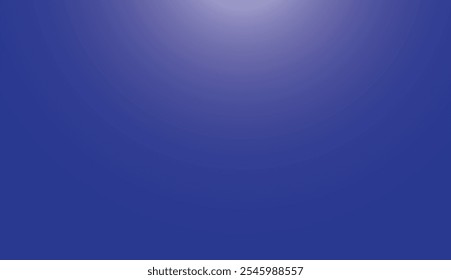 Dark blue gradient background with empty space. Abstract navy blue backdrop with smooth light transition and copy space, vector illustration.