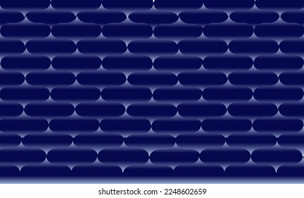 Dark blue gradient block wall repeat pattern, replete illustration image, design for fabric printing 