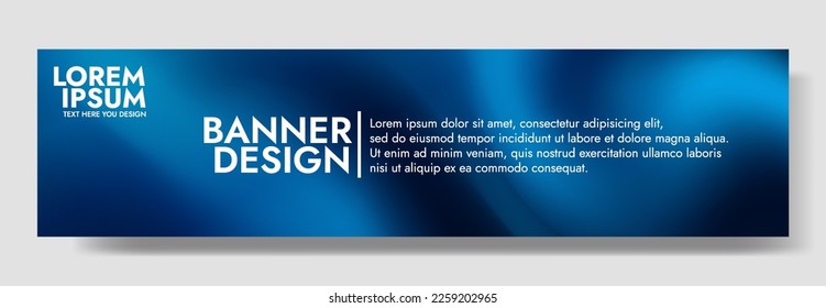 Dark Blue Gradient Blur Banner Template. Modern background design. fluid background. liquid color.Fit for website, banners, wallpapers, brochure, posters