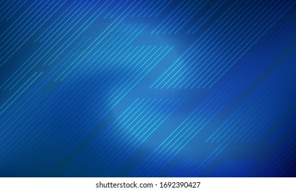 Dark blue gradient blurred background with diagonal parallel lines motion. Indigo blue dark banner digital backdrop vector design. Screensaver techno background with diagonal lines.