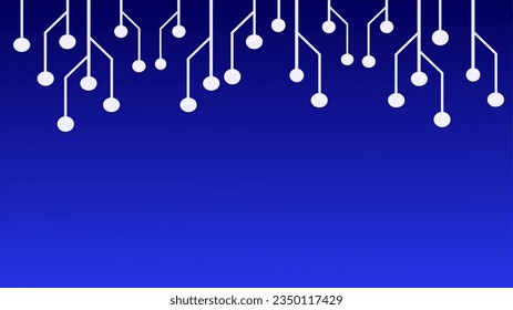 Dunkelblauer Farbverlauf-Cyber-Linien-Technologie Hintergrund.