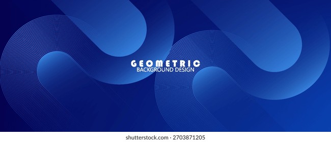 Dark blue gradient lines abstract background. Geometric lines Modern graphic design. Simple design