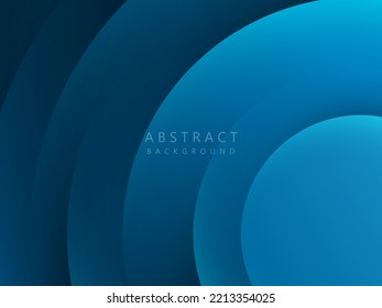 dark blue gradient paper cut circle futuristic abstract background