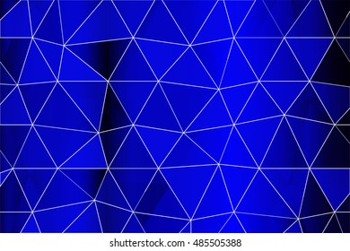 dark blue gradient polygonal background with small triangle cell. vector illustration. for business design, wallpaper