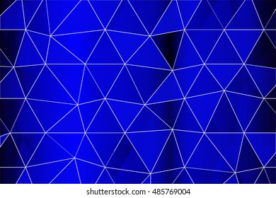 dark blue gradient polygonal background with small triangle cell. vector illustration. for business design, wallpaper