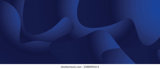 Dark blue gradient with soft curves, perfect for modern digital backgrounds and advertisements