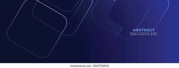 Dark blue, Green abstract banner background with glowing geometric lines. Navy blue gradient shiny lines pattern Futuristic technology web background for Science, cover, website, header, brochure