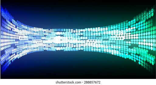 Dark blue green abstract light lamps vector background. Light Abstract Technology background for computer graphic website internet. circuit. Spark. pixel. infographics.