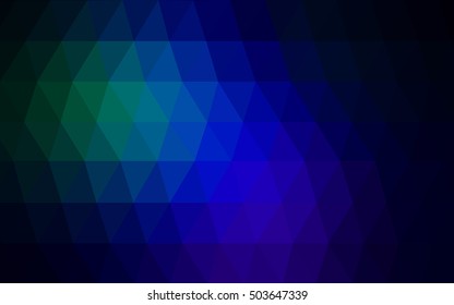 Dark blue, green abstract polygonal background. An elegant bright illustration with gradient. A completely new design for your business.