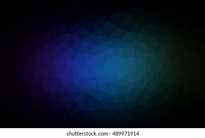 Dark blue, green blurry triangle template. A completely new color illustration in a vague style. The textured pattern can be used for background.