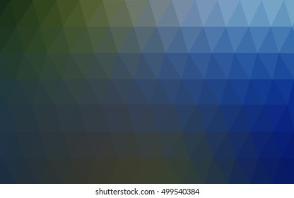 Dark blue, green blurry triangle background. A vague abstract illustration with gradient. Brand-new design for your business.