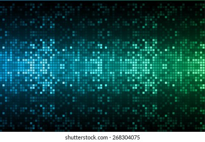 Dark blue green color Light Abstract pixels Technology background for computer graphic website internet. circuit board. text box. Mosaic, table