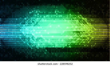 Dark blue green Light Abstract Technology pixel background for computer graphic website internet. circuit board.