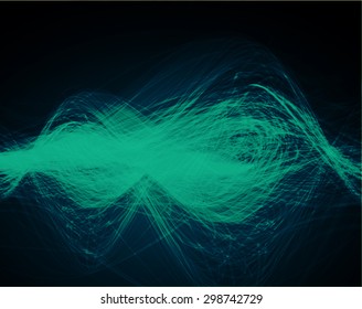 Dark blue green Light Abstract Technology background for computer graphic website internet and business. text box. Brochure. card. wave. draw