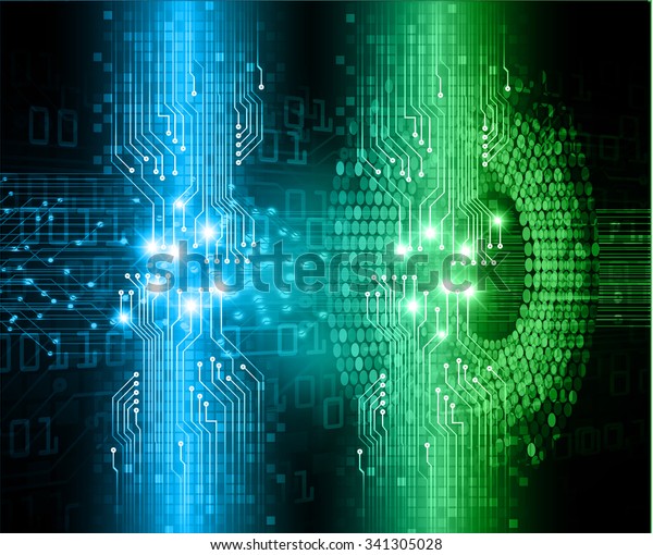 Dark Blue Green Light Abstract Technology Stock Vector (Royalty Free