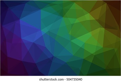 Dark blue, green low poly pattern. A sample with polygonal shapes. A completely new design for your business.