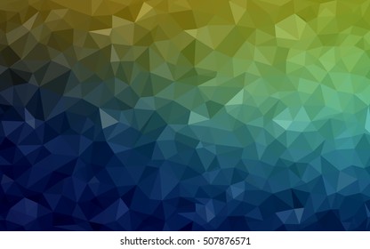 Dark blue, green low poly background. A vague abstract illustration with gradient. Brand-new design for your business.