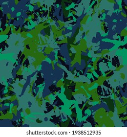 Color azul oscuro y pintura verde sin fisuras, fondo vectorial multicolor abstracto. Papel pintado de diseño colorido para textil, tela, papel envolvente.
