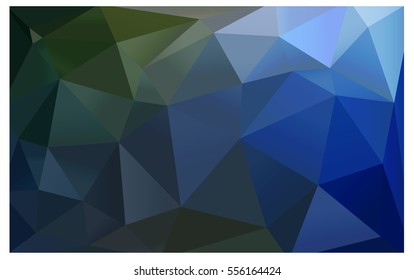 Dark Blue Green Pattern. Seamless triangular template. Geometric sample. Repeating routine with triangle shapes. Seamless texture for your design. Pattern can be used for background.