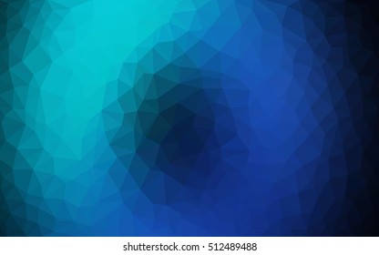 Dark blue, green polygon abstract pattern. An elegant bright illustration with gradient. Brand-new design for your business.