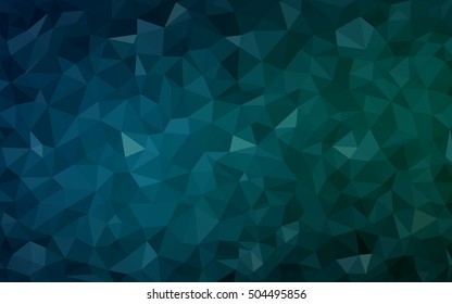 Dark blue, green polygonal background. A sample with polygonal shapes. The polygonal design can be used for your web site.