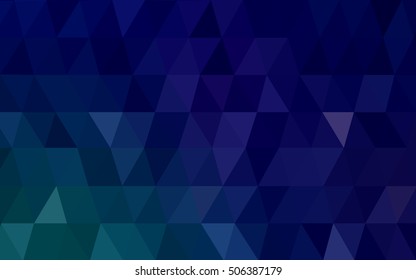 Dark blue, green shining triangular pattern. A vague abstract illustration with gradient. The completely new template can be used for your brand book.