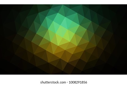 Dark Blue, Green vector abstract textured polygonal background. Blurry triangle design. Pattern can be used for background.