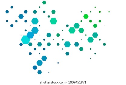 Dark Blue, Green vector abstract textured polygonal background. Brand-new blurry hexagonal design. Pattern can be used for background.
