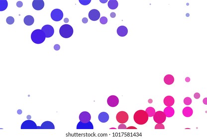 Dark Blue, Green vector abstract pattern with circles. Geometry template for your business design. Background with colored spheres.