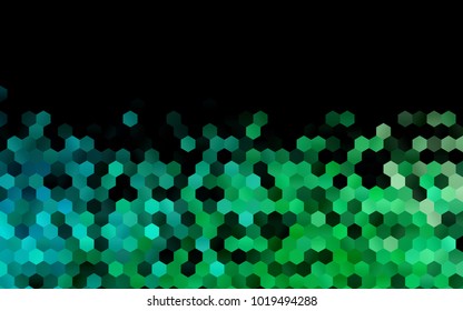 Dark Blue, Green vector abstract textured polygonal background. Brand-new blurry hexagonal design. Pattern can be used for background.