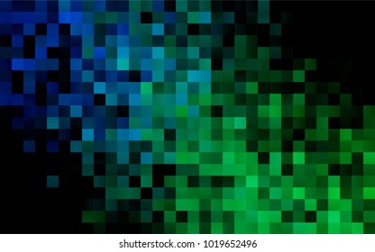 Dark Blue, Green vector abstract textured polygonal background. Blurry rectangular design. The pattern with repeating rectangles can be used for background.
