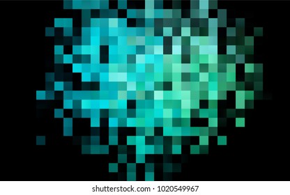 Dark Blue, Green vector abstract textured polygonal background. Blurry rectangular design. The pattern with repeating rectangles can be used for background.