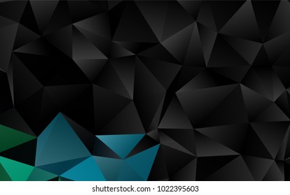 Dark Blue, Green vector abstract polygonal template. Shining colored illustration in a brand-new style. The completely new template can be used for your brand book.