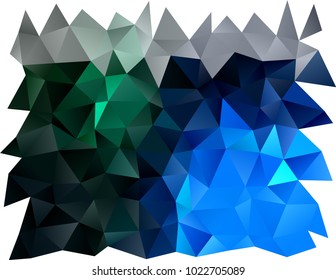 Dark Blue, Green vector abstract polygonal background. A completely new color illustration in a vague style. The elegant pattern can be used as part of a brand book.