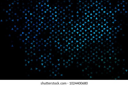 Dark Blue, Green vector abstract colorful background, which consist of triangles. Pattern with colored triangles on white background.