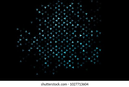 Dark Blue, Green vector abstract colorful background, which consist of triangles. Pattern with colored triangles on white background.