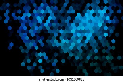 Dark Blue, Green vector abstract textured polygonal background. Brand-new blurry hexagonal design. Pattern can be used for background.