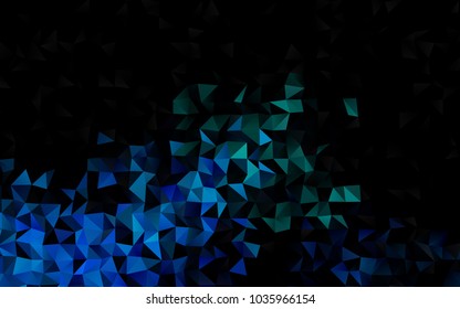 Dark Blue, Green vector abstract mosaic template. A vague abstract illustration with gradient. The completely new template can be used for your brand book.