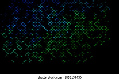 Dark Blue, Green vector abstract textured polygonal background. Blurry rectangular design. The pattern with repeating rectangles can be used for background.