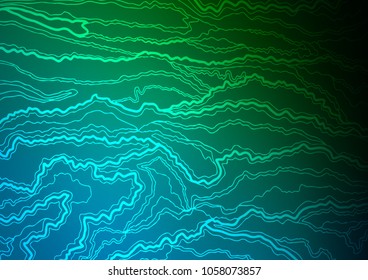 Dark Blue, Green vector abstract doodle background. Shining colored illustration with doodles in Zen tangle style. Hand painted design for web, leaflet, textile.