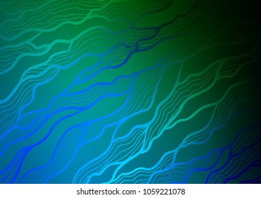 Dark Blue, Green vector abstract doodle template. Colorful illustration in abstract style with doodles and Zen tangles. The completely new template can be used for your brand book.