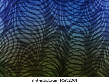 Dark Blue, Green vector abstract doodle background. Glitter abstract illustration with doodles and Zen tangles. Hand painted design for web, wrapping, wallpaper.
